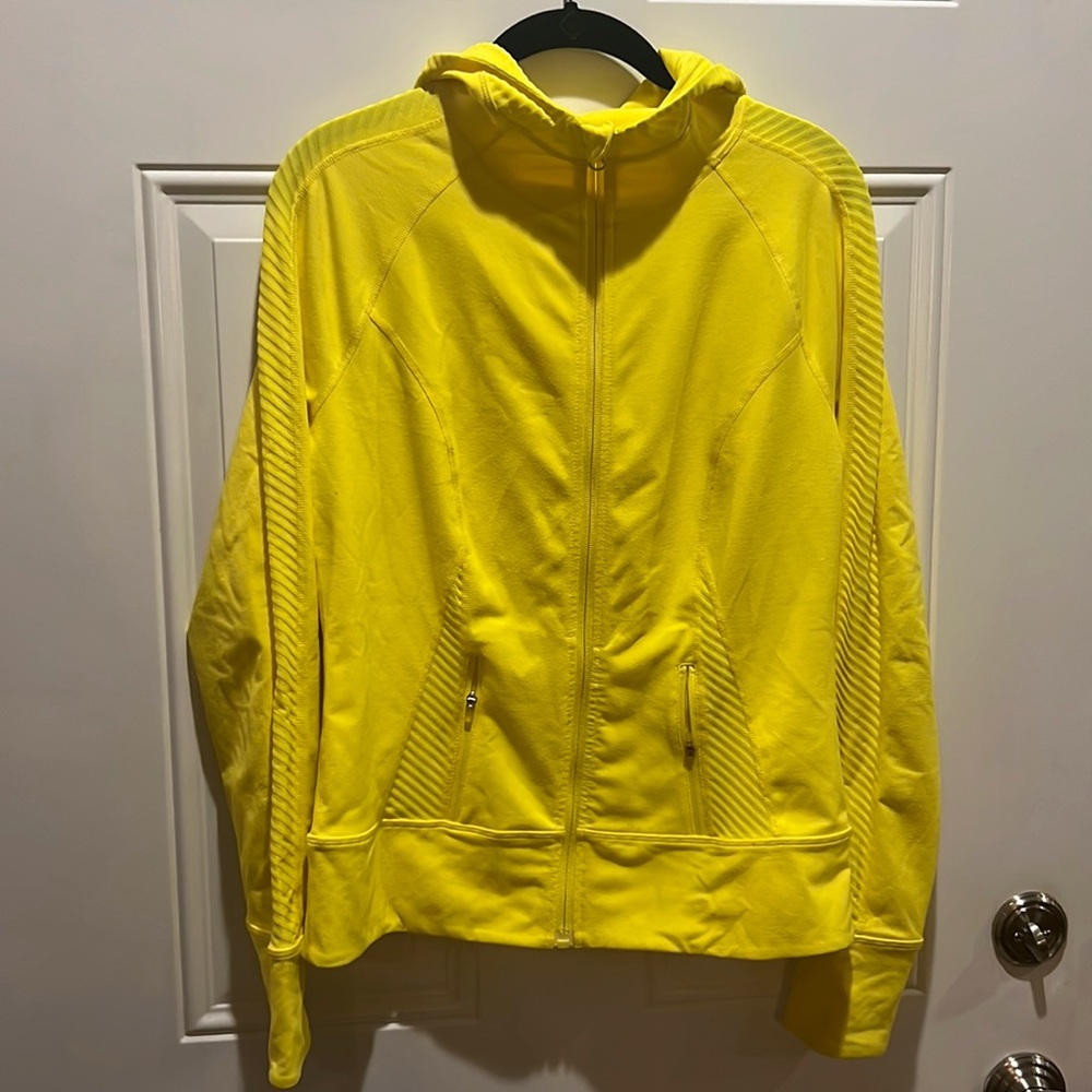 Zella bright yellow zip up jacket